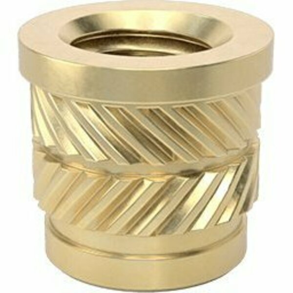 Bsc Preferred Brass Heat-Set Inserts for Plastic Flanged M6 x 1 mm Thread Size 7.6 mm Installed Length, 50PK 97171A360